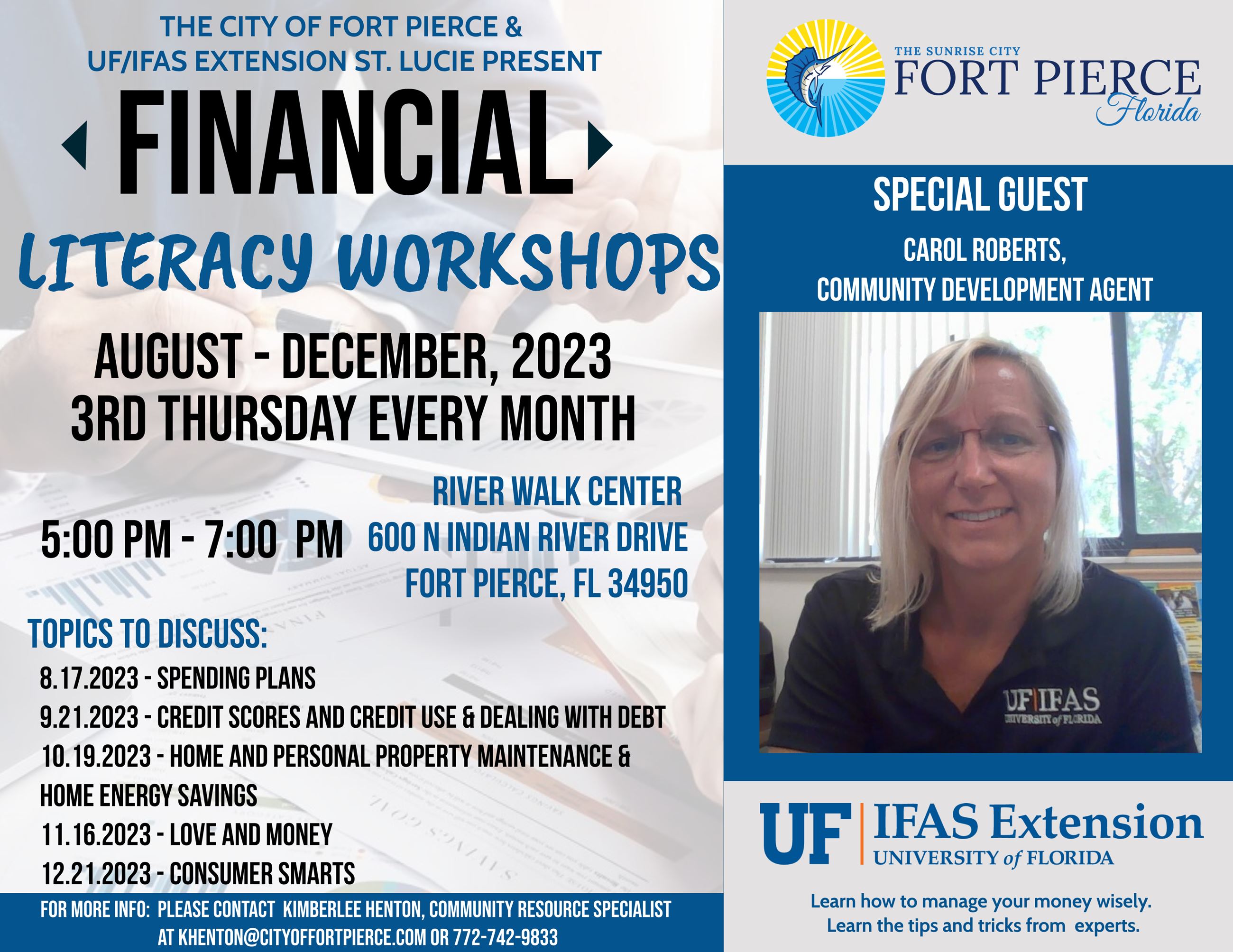 Financial Workshop flyer