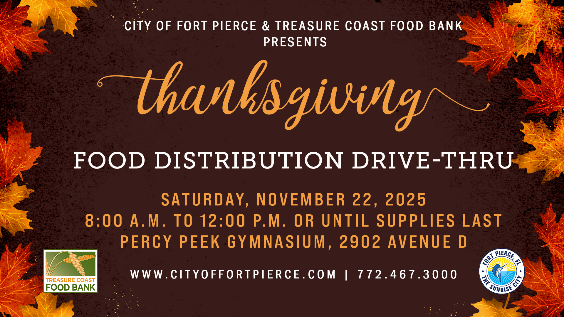 Thanksgiving Food Distribution Flyer
